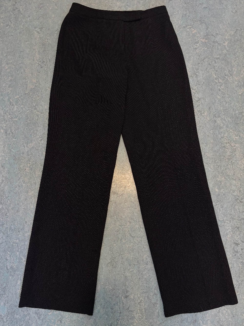 Ann Taylor LOFT Black Micro Dot Straight Leg Dress Pants Size 4